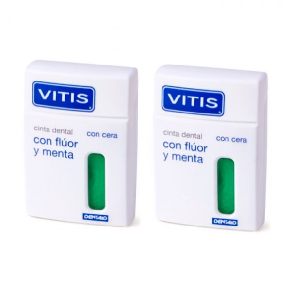 Vitis Seda Dental con Cera Fluor y Menta 2x 50m