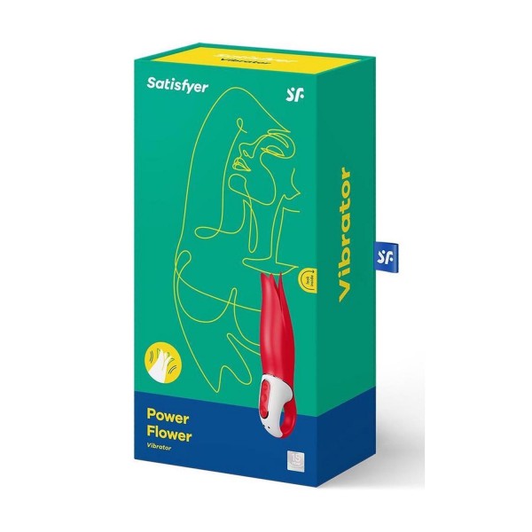 Satisfyer power flower vibrador rojo 1un
