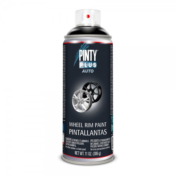 Pintura en spray auto 520 cc pinta llantas l104 negro (pack 2 unidades)