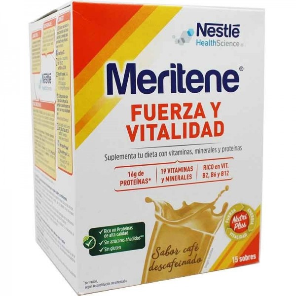Meritene Fuerza y Vitalidad Cafe Descafeinado 15