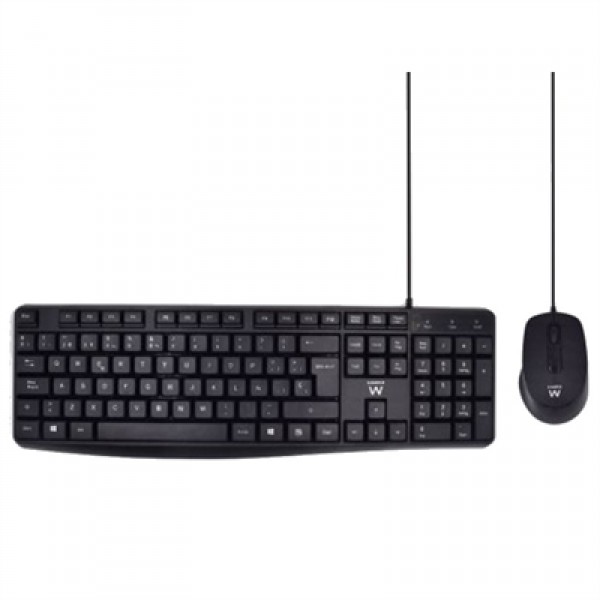 Ewent ew3006 kit teclado+ raton escrit. silenciosa