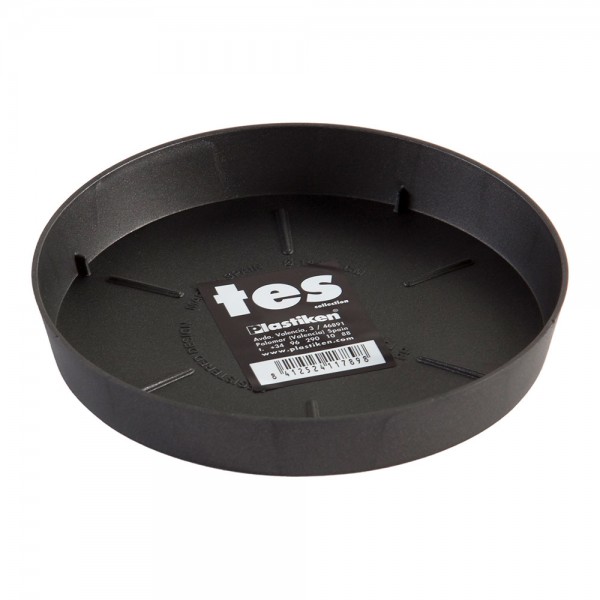 Plato de inyección antracita ø14 cm (pack 6 unidades)