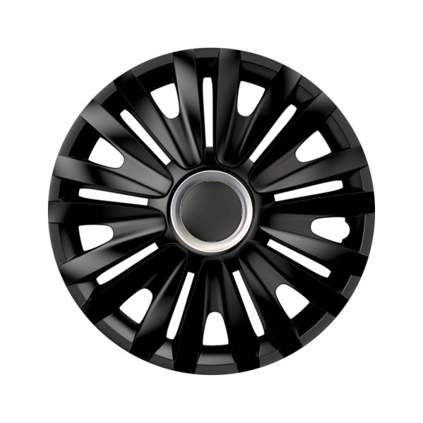 Juego de 4 Tapacubos de 15 Pulgadas Diseño Indiana Silver, Acabado Cromado y ABS Resistente a Fuertes Impactos