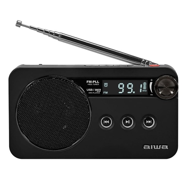 Aiwa rs-77pll/bk negra / radio portátil