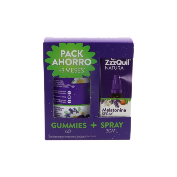 Zzzquil Natura 60 Gummies + 1 Spray 30ml