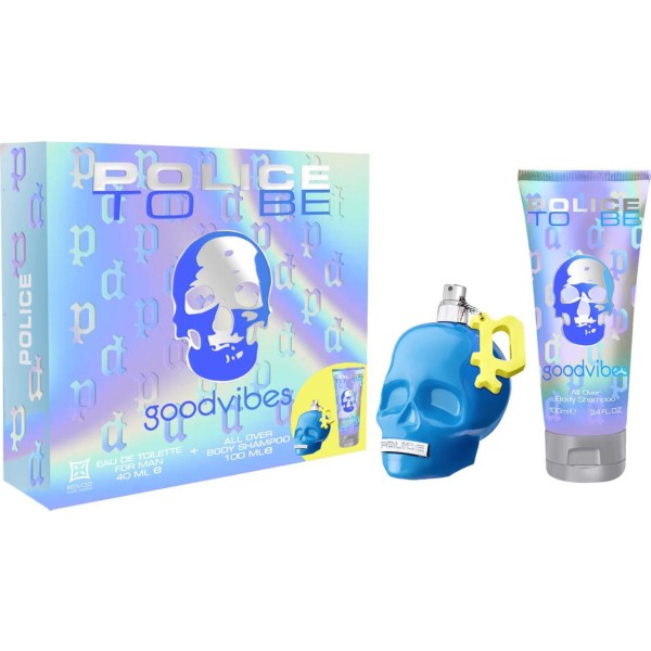 Police to be goodvibes eau de toilette for men 40ml vaporizador + champu y gel 100ml