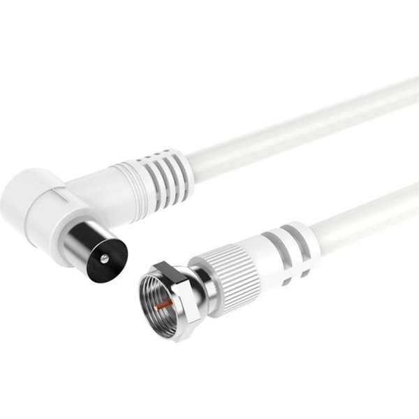 Jc nb1499 blanco / cable de video (coaxial) / 9.5mm / macho a macho / 5m