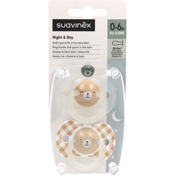 Chupete Silicona Fisiologico Suavinex  0 - 6 Meses 2 Uds