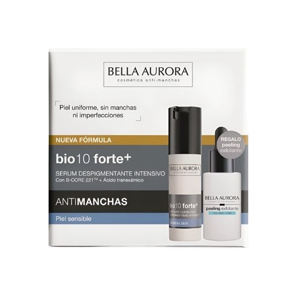 Bella aurora serum antimanchas piel sensible + peeling exfoliante REGALO