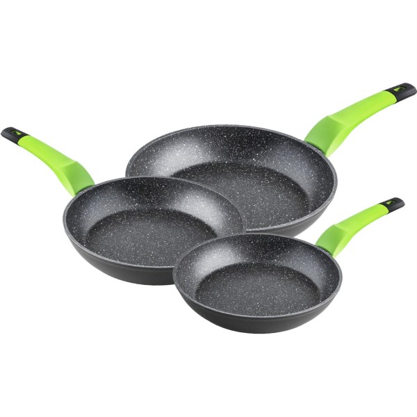 Sarten al.f. green piedra 3pc.18-22-26