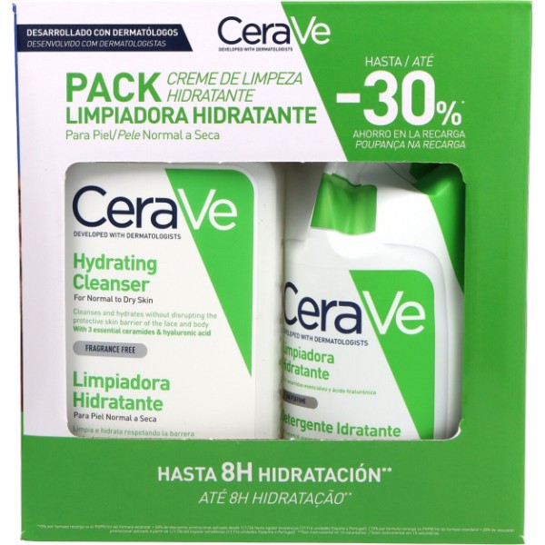 CeraVe Limpiadora Hidratante Piel Normal Seca 473ml + Refill 473 ml Promo
